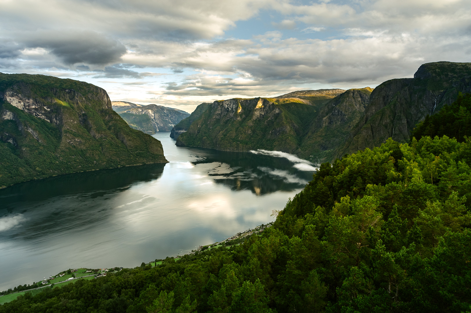 Aurlandsfjord Dawn II by Adam Lack