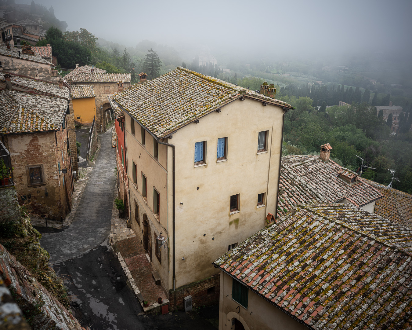 Hilltop in the Mist by Adam Lack