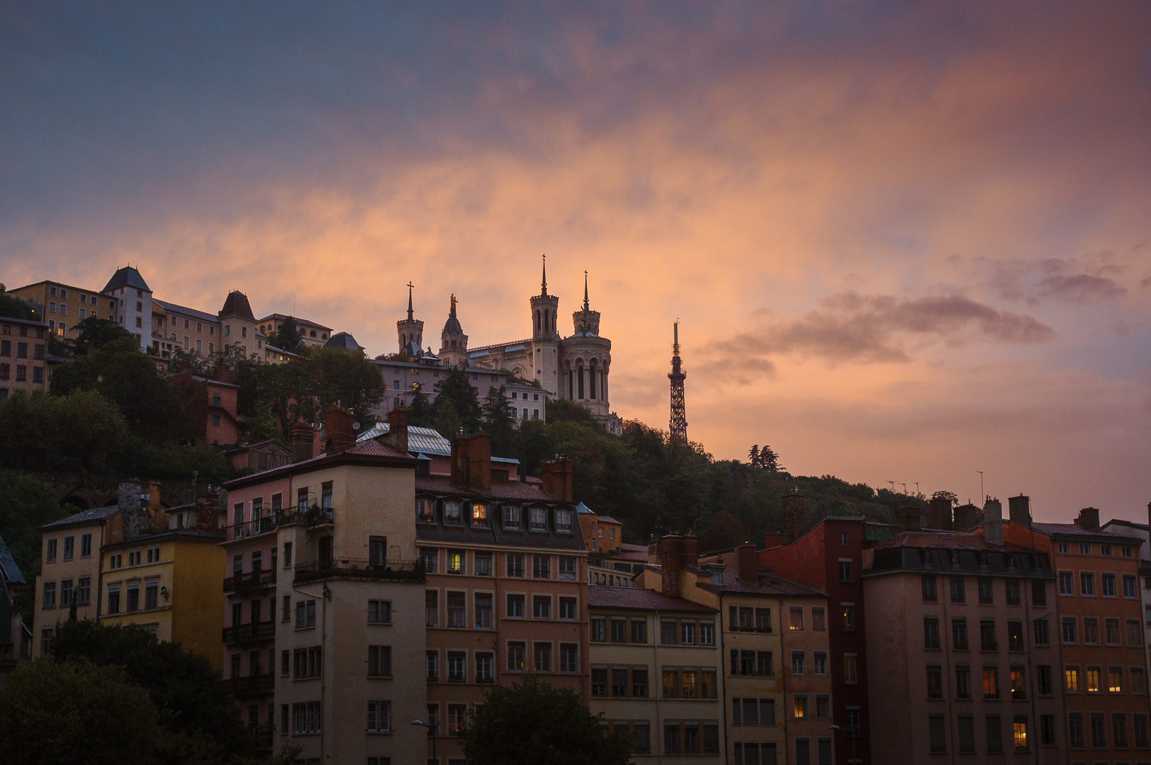 Lyon Basilica Sunset by Adam Lack