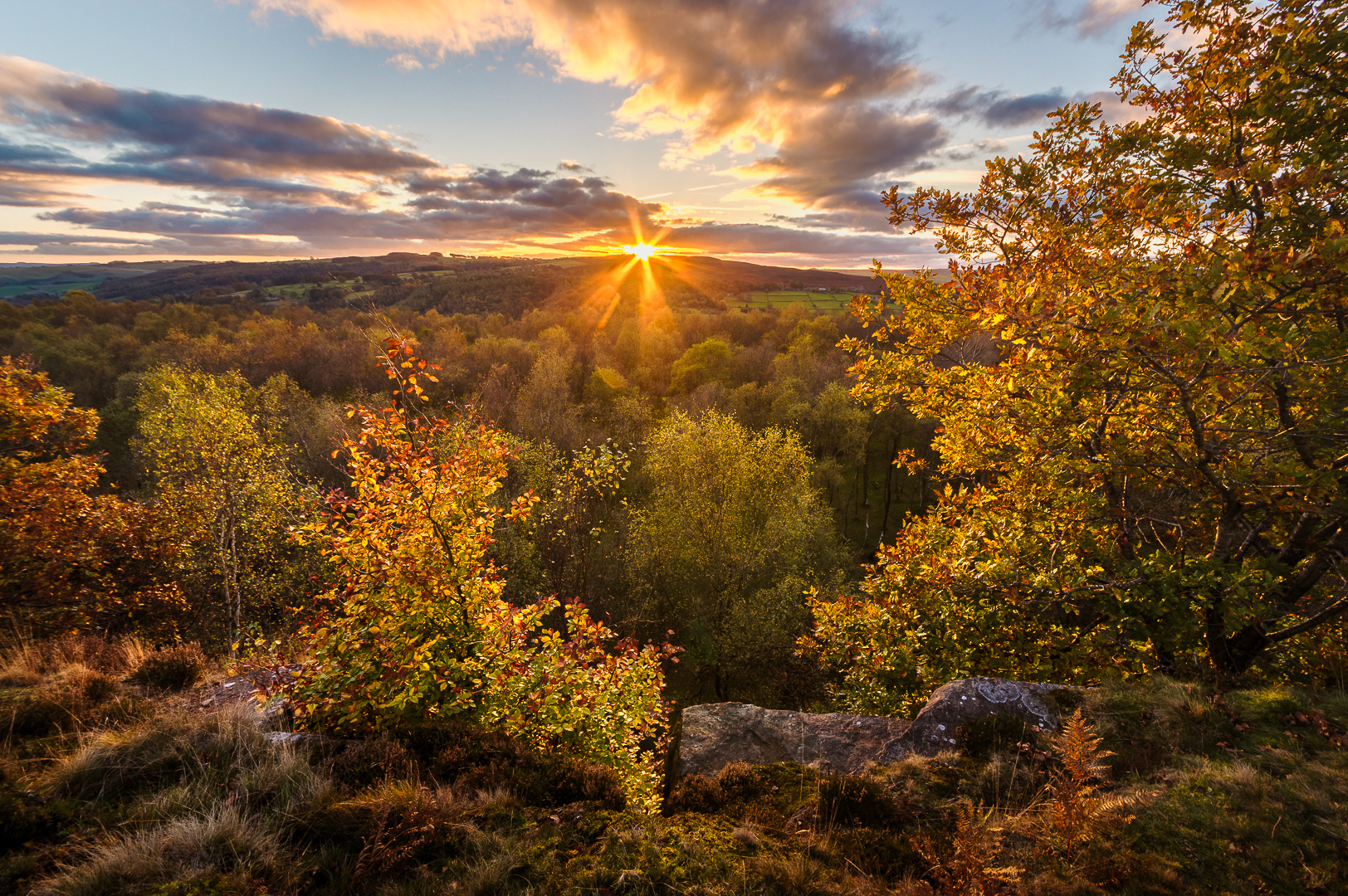 Autumn Sunset over Eyam by Adam Lack