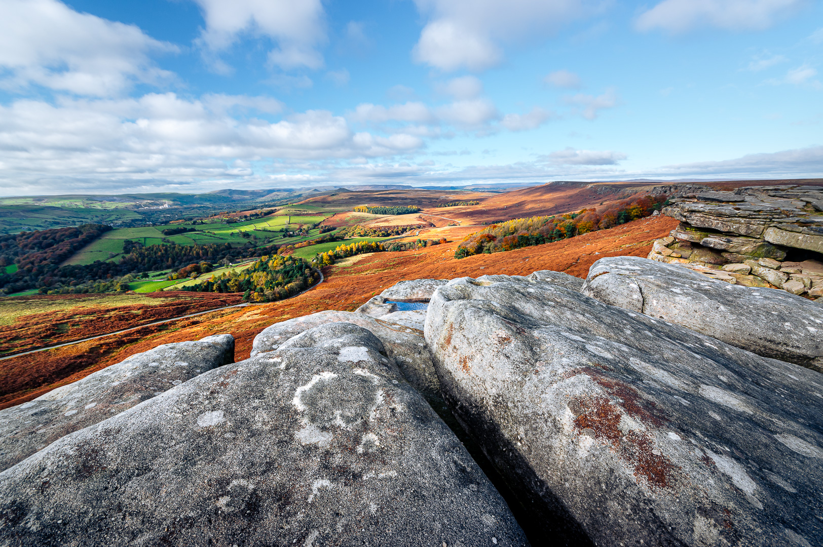 Autumn View from Stanage Edge by Adam Lack