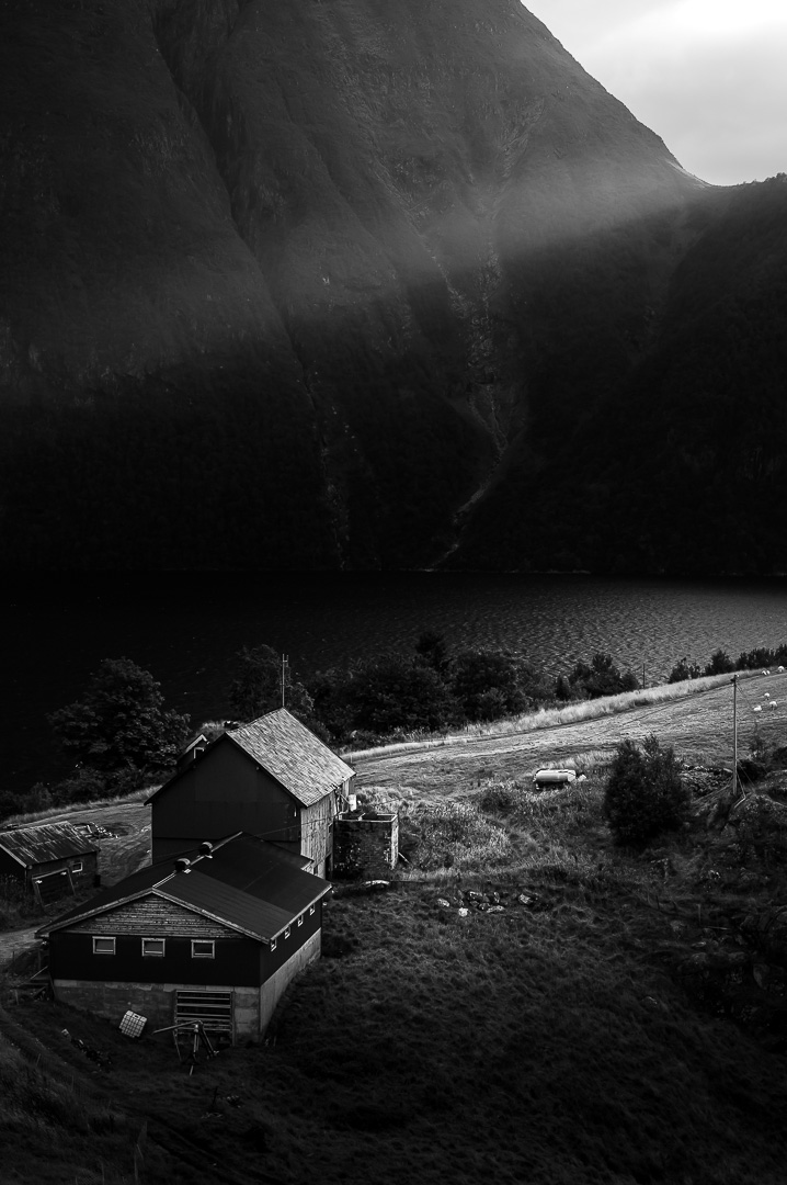 Hjorundfjord Sunset Mono by Adam Lack