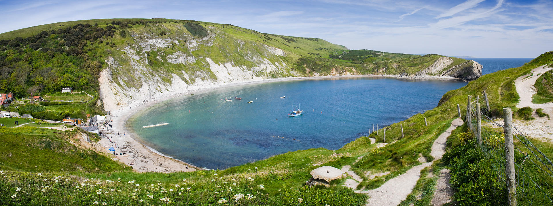 Lulworth Cove in Spring by Adam Lack