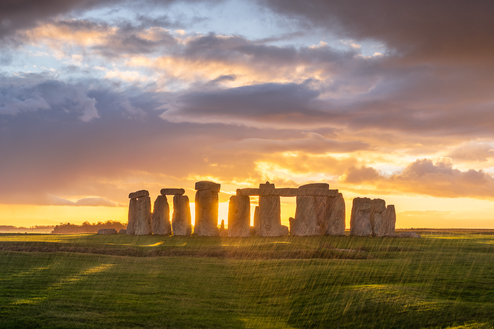 Stonehenge in the rain by Adam Lack