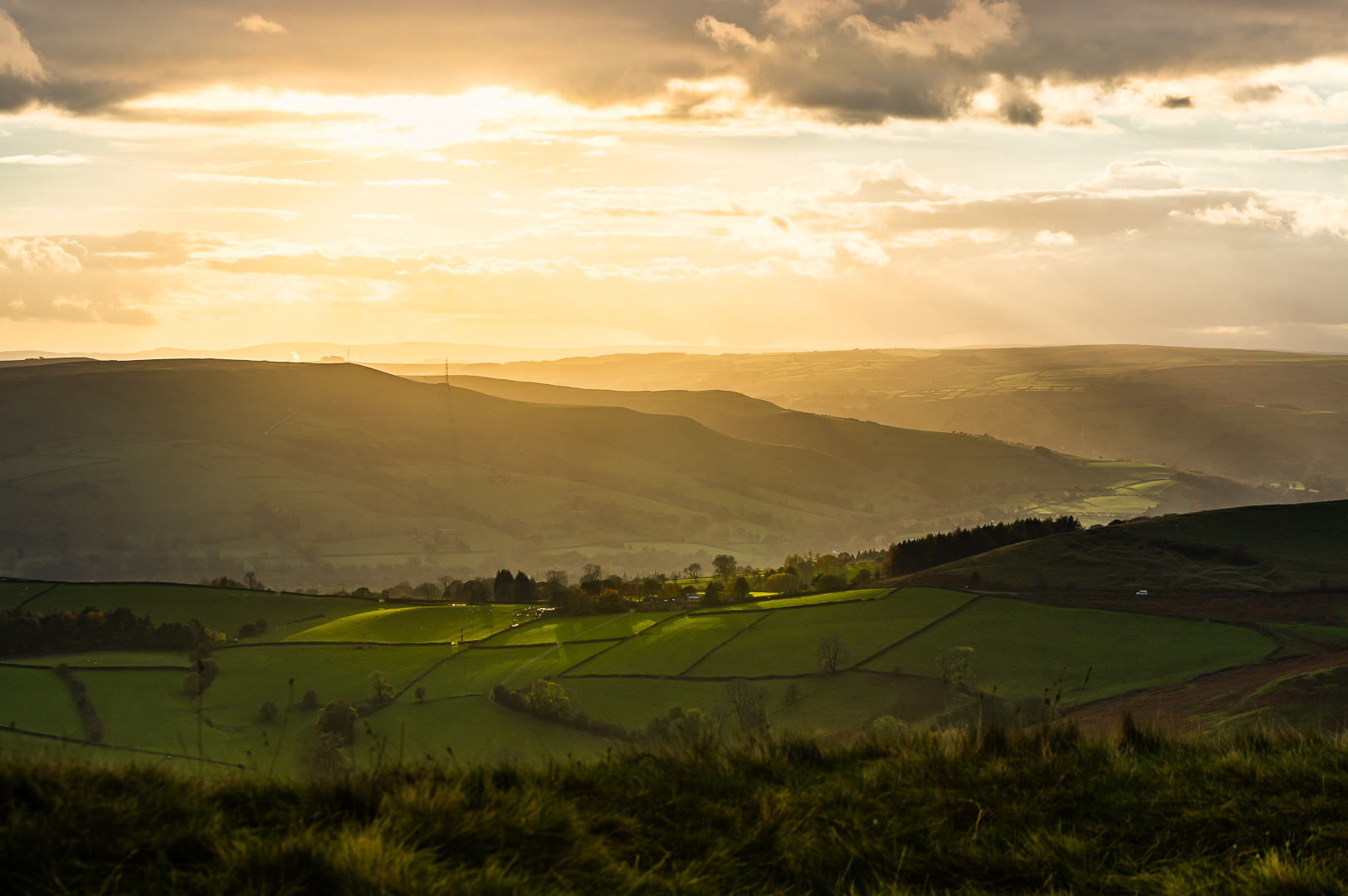Sunset from Stanage Edge I by Adam Lack