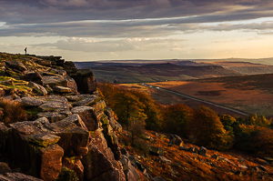 Autumn Evening on Stanage Edge